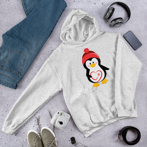 Girls LOVE Travel Penguin Unisex Hoodie